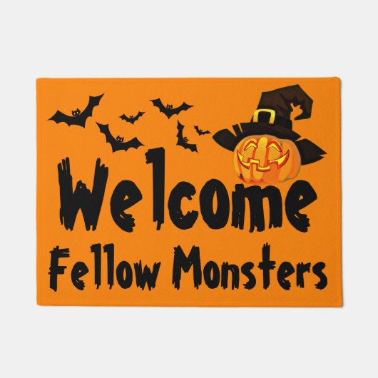 Welkom Monsters Jack O'Lantern Deurmat (Voorkant)