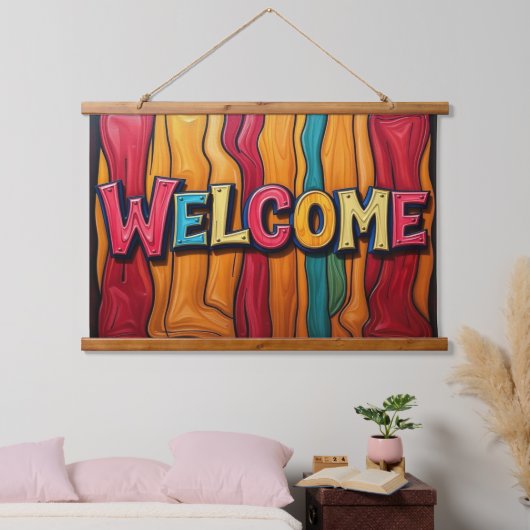 WELKOM Muur Tapijt Hangend Wandkleed (Slaapkamer)