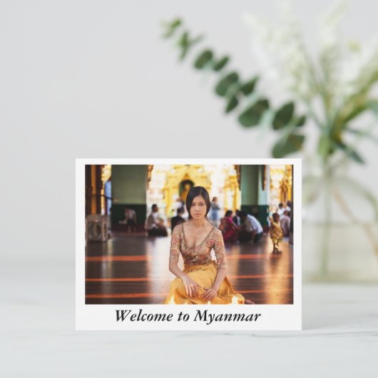 welkom myanmar briefkaart (Staand voorkant)