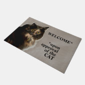 Welkom na goedkeuring van de kat deurmat (Schuin)