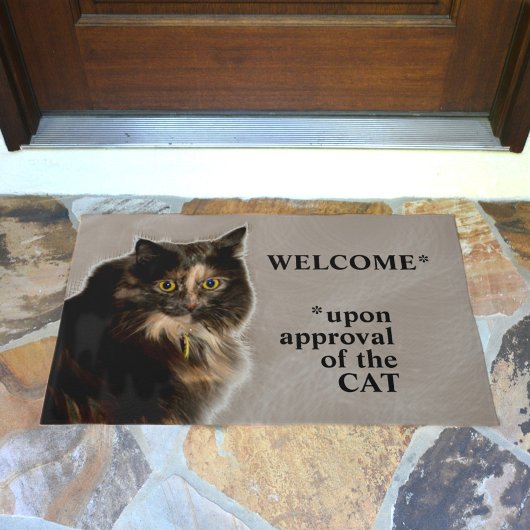 Welkom na goedkeuring van de kat deurmat