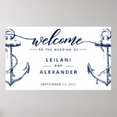 Welkom Na-Wedding Anker Wit Poster (Voorkant)