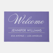 Welkom|Naam|Adres Modern Deurmat (Voorkant)