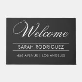 Welkom|Naam|Modern adres  Deurmat (Voorkant)