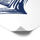 Welkom Naar Naar Zee Bruiloft Anker Wit Poster (Hoek)