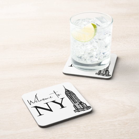 WELKOM NAAR NY BIER ONDERZETTER (Rechterzijde)