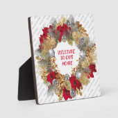 WELKOM NAAR ONS HUIS | Kerstmis Fotoplaat (Voorkant)