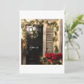 WELKOM NAAR ONS HUIS VOOR CHRISTMAS-INVITATIE KAART (Staand voorkant)