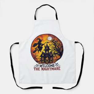 Welkom Nachtmerrie Halloween Spokenhuis Vliegende  Schort