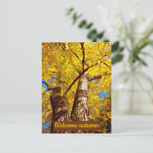 welkom najaar briefkaart (Staand voorkant)