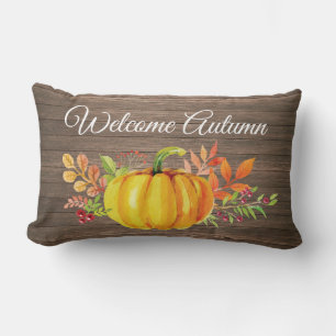 Welkom najaar Waterverf Pumpkin Kussen