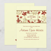 Welkom najaarsuitnodiging voor banner kaart (Voorkant / Achterkant)