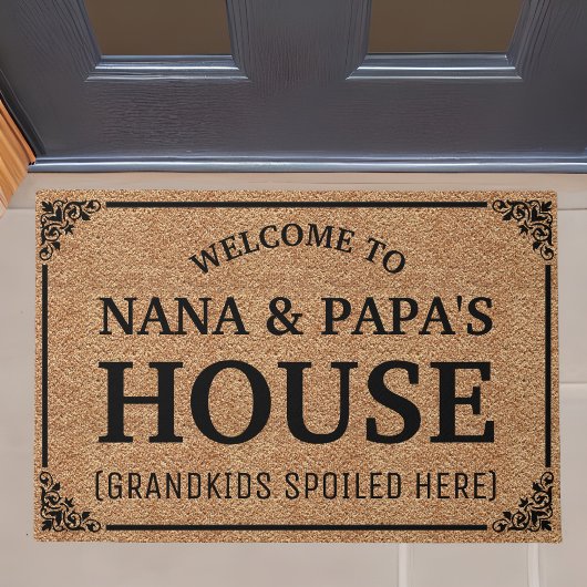 Welkom NANA & PAPA's huis kleinkinderen verwend hi Deurmat