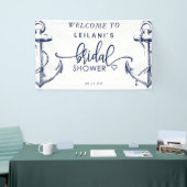 Welkom Nautical Anker Vrijgezellenfeest Wit Spandoek (Beurs)