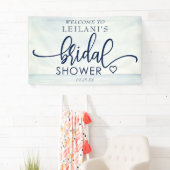 Welkom Nautical Ocean Waterverf Vrijgezellenfeest Spandoek (Insitu)