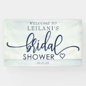 Welkom Nautical Ocean Waterverf Vrijgezellenfeest Spandoek (Horizontaal)