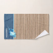 Welkom Nautical Shell Blue Crab Waterverf Rope O Bad Handdoek (Handdoek)