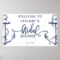 Welkom Nautilus Bruiloftsshower Anker Wit