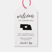 Welkom Nebraska Wedding Cadeaulabel (Voorkant)