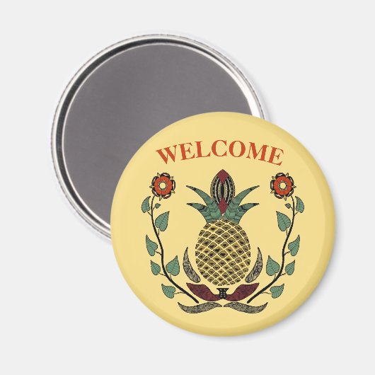 Welkom Nederlandse Hex Pineappel Magneet (Voorkant / Achterkant)