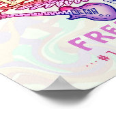 Welkom Neon Retro 70s van de pensioenband concert Poster (Hoek)