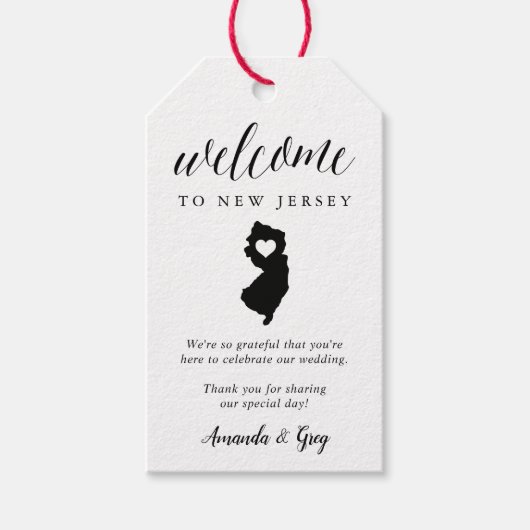 Welkom New Jersey Wedding Cadeaulabel (Voorkant)