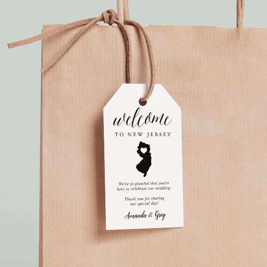 Welkom New Jersey Wedding Cadeaulabel