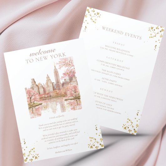 Welkom New York Wedding Letter & Itinerary