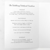 Welkom New York Wedding Letter & Itinerary Drieluik Programma (Binnenzijde eerst)