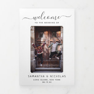 Welkom New York Wedding Letter & Itinerary Drieluik Programma