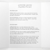 Welkom New York Wedding Letter & Itinerary Drieluik Programma (Binnenkant midden)