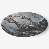 Welkom, niet-dood Zombie Skeleton Scary Spooky Pap Papieren Bordje (Gekanteld)