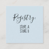 WELKOM Nieuw Aankomst Baby Schoenen Douche Blauw Informatiekaartje (Achterkant)