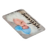 Welkom Nieuw Baby Modern Script Magneet (Rechterzijde)