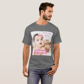 Welkom Nieuw Baby Tekst Afbeelding Custom Donkergr T-shirt (Voorkant volledig)