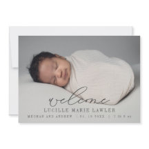 Welkom nieuw babyaankondigingsscript