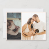 Welkom nieuw babyaankondigingsscript aankondiging (Achterkant)