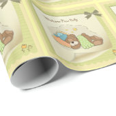 Welkom, nieuw babypakpapier cadeaupapier (Rol Hoek)