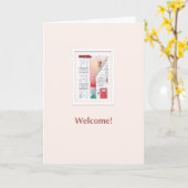 Welkom nieuw buurman Wenskaart Kaart (Gele Bloem)