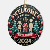 WELKOM NIEUW HUIS KERAMISCH ORNAMENT (Links)