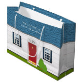 Welkom, nieuw thuisnetwerk voor clientcadeautjes groot cadeauzakje (Voorkant Gekanteld)