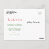 WELKOM | Nieuwe baby aankondiging fotokaart Briefkaart (Achterkant)