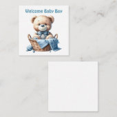 Welkom Nieuwe Baby Boy Kaart Notitiekaartje (Voorkant / Achterkant)