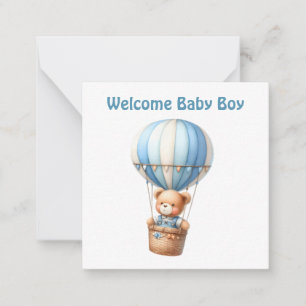 Welkom Nieuwe Baby Boy Kaart Notitiekaartje