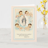 Welkom Nieuwe Baby Jongen of Meisje Religieus Kath Kaart (Gele Bloem)