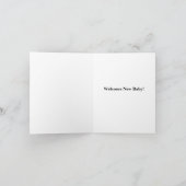 Welkom, nieuwe baby kaart (Binnen)