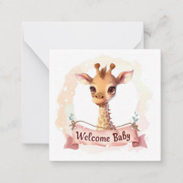 Welkom Nieuwe Baby Kaart Notitiekaartje