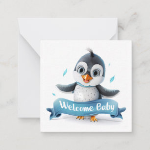 Welkom Nieuwe Baby Kaart Notitiekaartje