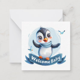 Welkom Nieuwe Baby Kaart Notitiekaartje