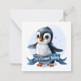 Welkom Nieuwe Baby Kaart Notitiekaartje